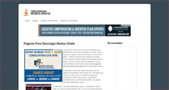 Desktop Screenshot of paginasparadescargarmusicagratis.com